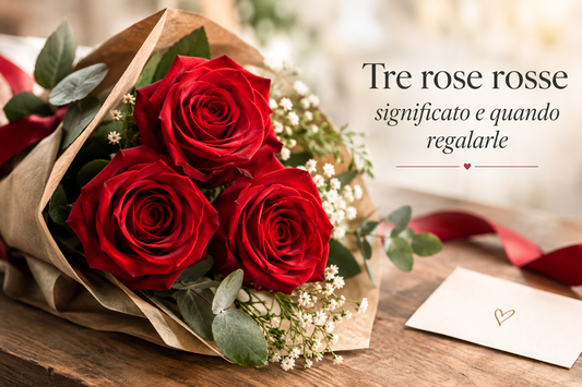 Tre rose rosse: significato e quando regalarle