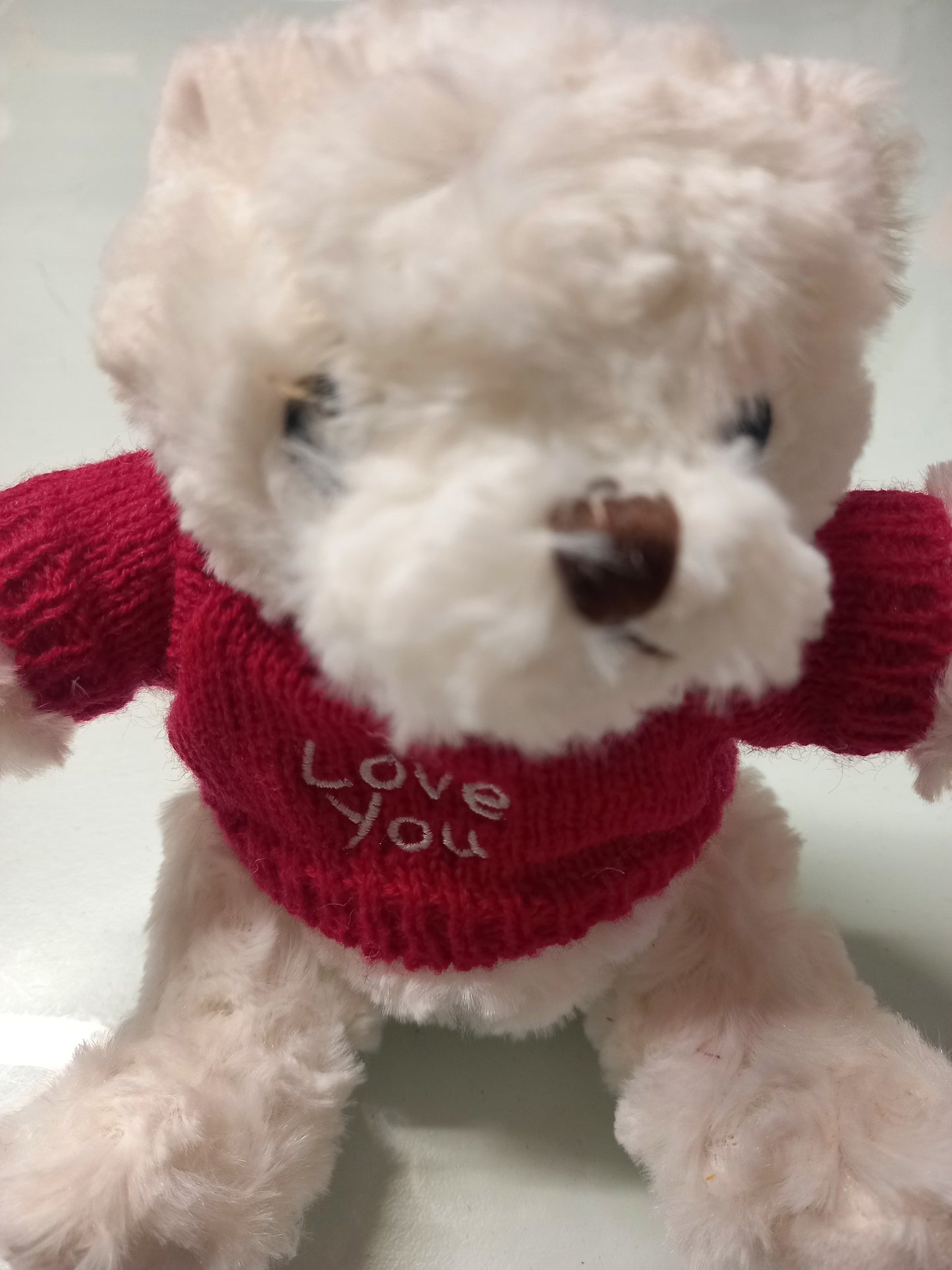 Orsetto di Peluche Bianco “I Love You” 16 cm | Idea Regalo